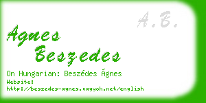 agnes beszedes business card