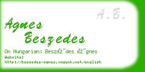 agnes beszedes business card